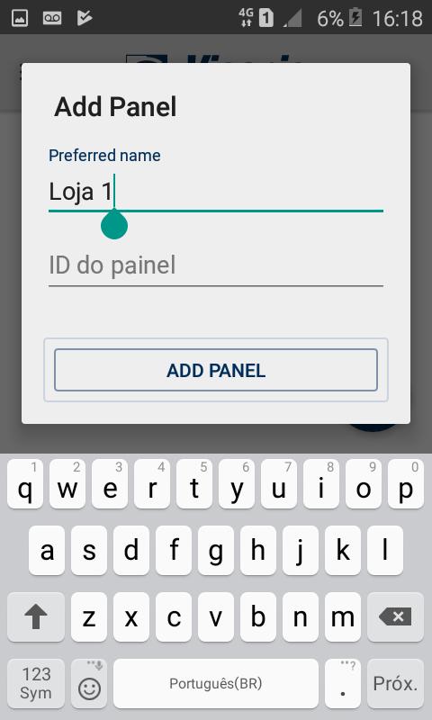 No campo Preferred name colocar o nome do painel. Exemplo: Loja 1.