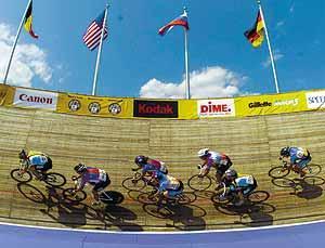 Velódromo: o ciclista pode