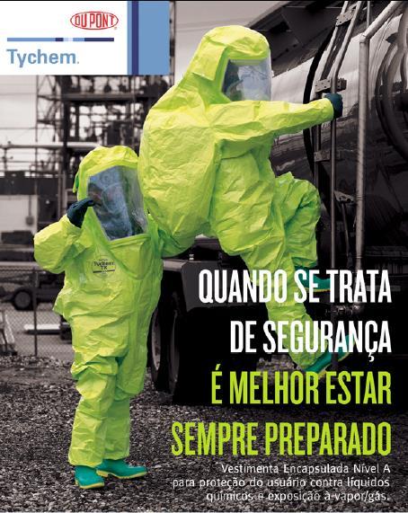 DuPont Tychem TK 19 Características Tecido Tychem TK - Barreira Química de alta durabilidade feita de películas não halogenadas, em ambos os lados de um substrato não-tecido de alta resistência