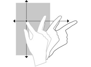 Calibrar o ecrã táctil O computador TouchSmart permite-lhe utilizar os dedos ou a caneta do dispositivo de digitalização para efectuar determinadas acções no ecrã táctil: NOTA: As instruções nesta