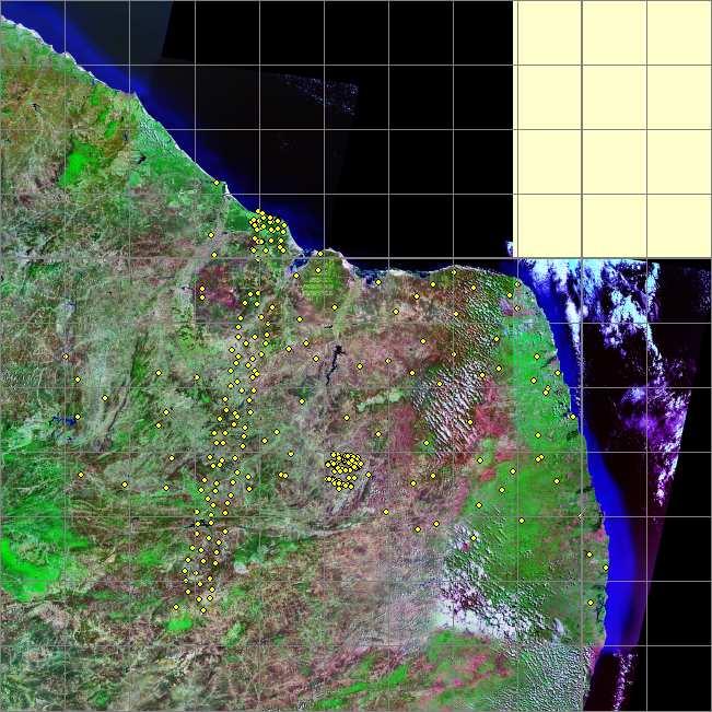 satélite usada como referência. Os tempos despendidos diariamente com o deslocamento e reconhecimento, para este levantamento, foi aproximadamente 220% maior que o tempo gasto nas observações. 2.4.