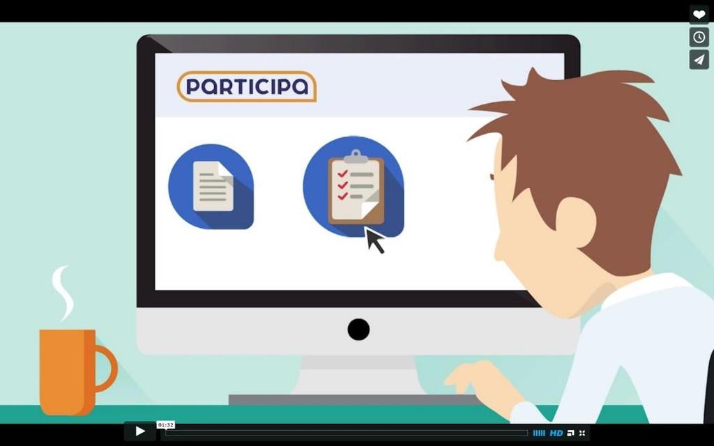 2º pilar PARTICIPAÇÃO PÚBLICA Portal PARTICIPA O Participa tem por objetivos: Facilitar o acesso dos cidadãos e interessados nos processo de consulta; Incentivar a participação