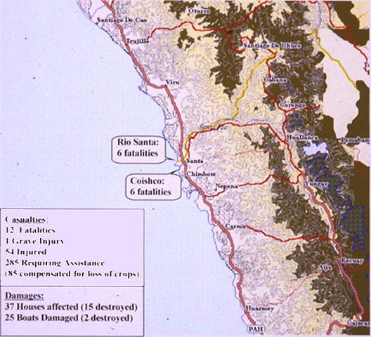 21 Tsunamis Terremoto do Chile 22/mai/1960; Ms 8,6 ; profundidade focal: 33 km Locais mais devastados pelo tsunami associado ao terremoto do Chile.