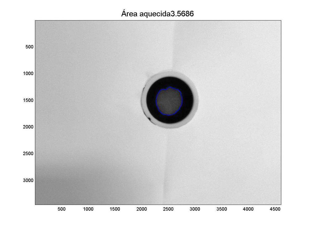 (a) (b) (c) (d) (e) (f) Figura V.6 - Exemplo de imagens da área aquecida no equipamento C, em 3 MHz, 1 W.cm -2. (a) amostra 11, operador 1, segunda medição.