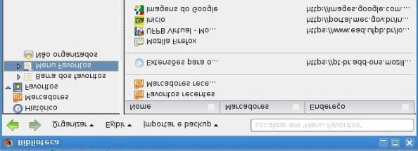 Para adicionar um site na pasta favoritos, abra o site clique em Favoritos > Adicionar página > ok.