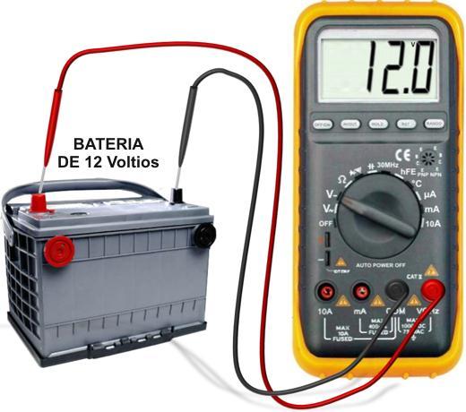 Instalações Elétricas Internas Figura 2.4 Conexão de um voltímetro a uma bateria. Bateria de 12 volts 2.5.