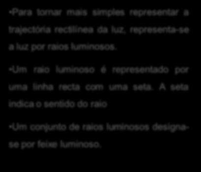 linha recta com uma seta.