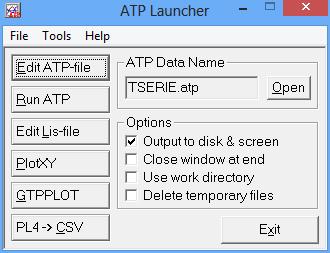 Capítulo III Modelagem do Regulador no Simulador ATP e Estudos Computacionais de Desempenho Figura 3.9 - Execução do ATP Launcher O resultado obtido está indicado na Figura 3.