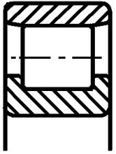 flanges integrados no anel externo e o anel interno possui