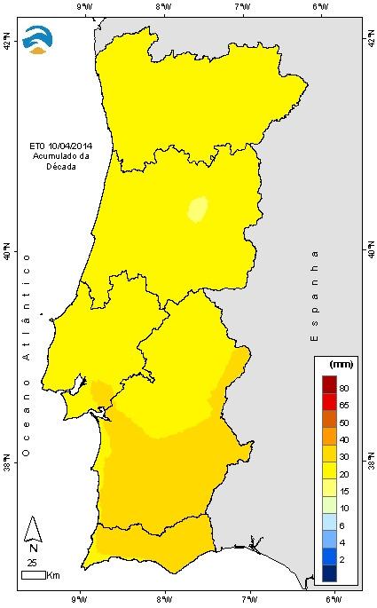 Quadro VI - Temperatura e Precipitação a Norte e a Sul do Tejo abril de 2014 2.