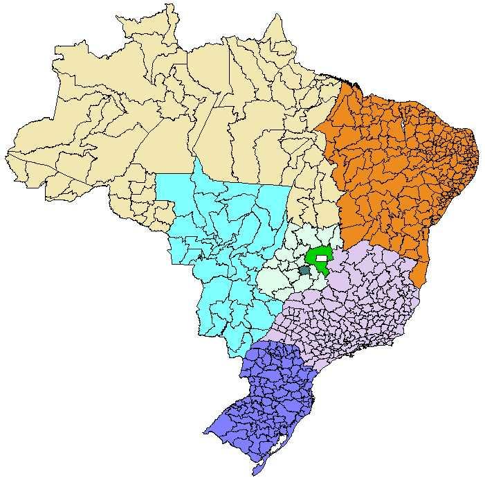 DIVISÃO DO TERRITÓRIO BRASILEIRO PARA