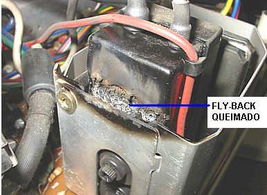 Já a capacitância do tubo de TV é alta, não sendo necessário o capacitor interno ao flyback.