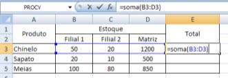 Para calcularmos a média de um intervalo de células utilizamos o comando =MEDIA. Exemplo: =MEDIA(A1:A10) (calcula a média dos valores das células do intervalo de A1 até A10) 2.4.7.