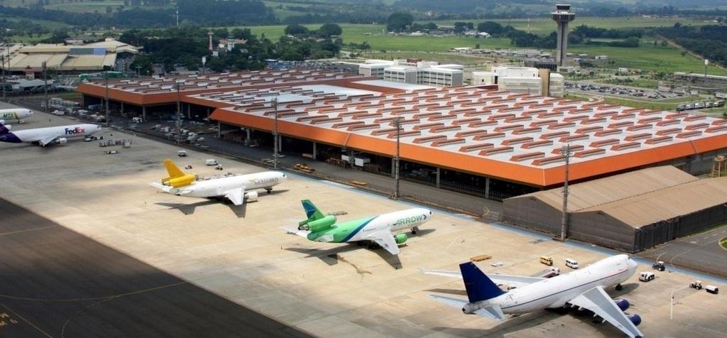 Pátio de Aeronaves Cargueiras Capacidade para 8 aeronaves de grande porte A contribuição do aeroporto de