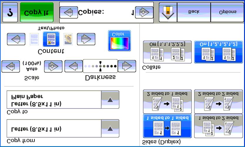 Cópia 7 Cópia Segue abaixo uma captura de tela de uma interface de usuário de cópia padrão.