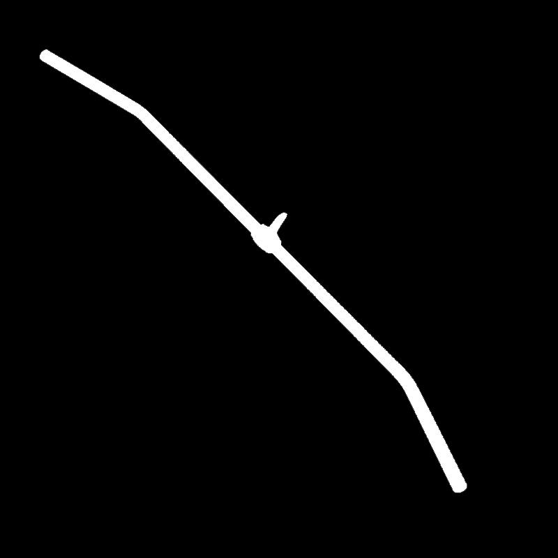 dorsal em aço com pontas em borracha; -Comprimento: 120 cm; -Diâmetro: 2,5cm.