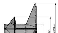 2.2 - SOBRE O LAGO: 2.2.1 - ESTRUTURA BASE DO PISO (ESQUELETO): Conforme desenho abaixo, segue estrutura base do piso em estrutura de nas dimensões de 66,20x17,50x2,40m (sessenta e seis metros e
