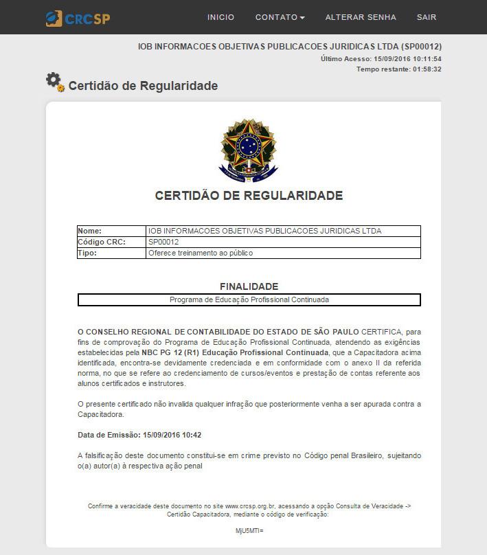 CERTIFICADO DE