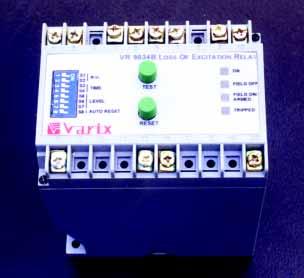 BOLETIM 224A Loss Of Excitation Relay VR9034A O VR9034B é um membro da família de relês de baixo custo e de funções dedicadas para aplicações em sistemas de controle e proteção de motores síncronos e