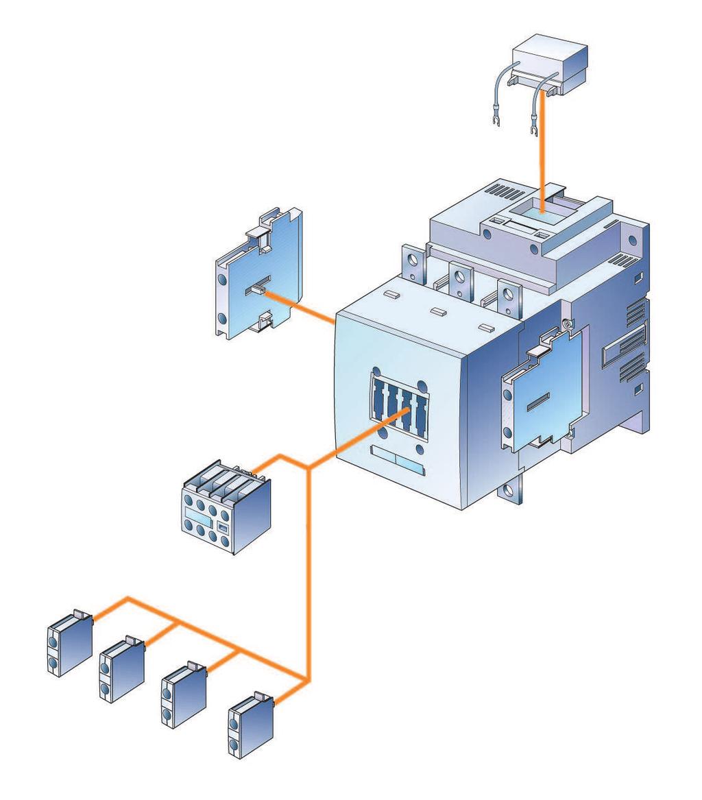 auxiliar ( máximo blocos ) NA NF RH9 CA RH9 CA Supressor de sobretensão ( varistor ) 7 VCA / VCC 8 VCA / 7 VCC 87 VCA / 7 VCC RT9 BD RT9 BB RT9 BC Contatores RT / RT / RT RT / RT / RT RT 7 / RT 7