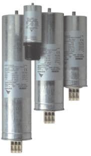 Capacitores para correção do fator de potência Capacitores PhiCap é uma série de capacitores MKP (polipropileno metalizado), protegidos internamente através de dispositivo de interrupção por