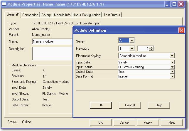 Apêndice A Obter status indicador a partir dos módulos usando mensagens explícitas Para obter o status indicador individual do módulo Guard I/O a partir da caixa de diálogo Module Definition, no menu