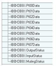 Obter status indicador a partir dos módulos usando mensagens explícitas Apêndice A Isso cria um conjunto de dois bytes, como mostrado para o módulo 1791DS-IB8XOB8. 2.