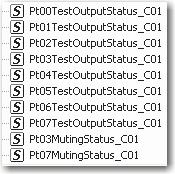 Configuração dos módulos no software RSNetWorx para DeviceNet Capítulo 6 Escolher Combined Status - Muting Descrição Um tag BOOL único representa um AND dos bits de status para todos os pontos de