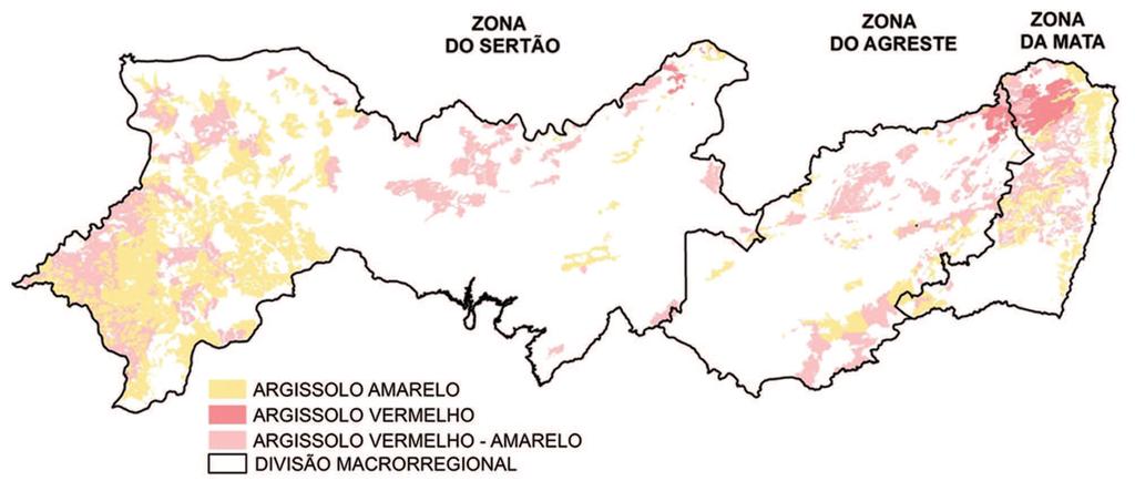 GEODIVERSIDADE DO ESTADO DE PERNAMBUCO Outros solos, como Latossolos (9%) (Figura 7.20), Luvissolos (9%) (Figura 7.21), Neossolos Quartzarênicos (5%) (Figura 7.