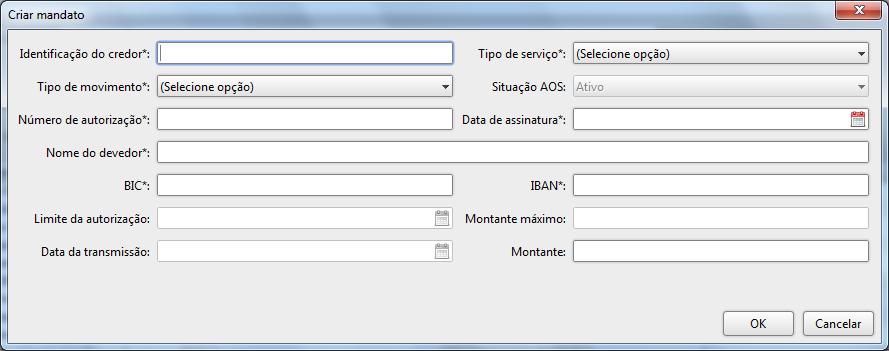 4 CRIAR UM MANDATO Para criar um novo mandato, deve aceder à listagem de mandatos e premir o botão de novo mandato na área de ações.