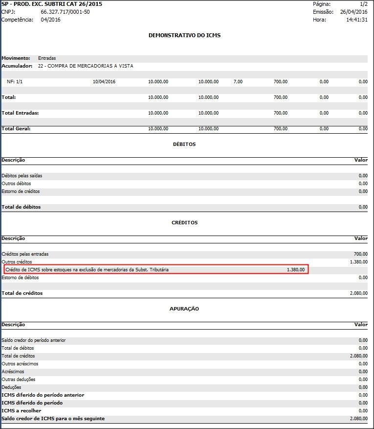 Para este exemplo, esta opção não será demonstrada. 5 RELATÓRIO ICMS 5.1 Acesse o menu RELATÓRIOS, opção IMPOSTOS, clique em DEMONSTRATIVOS; 5.