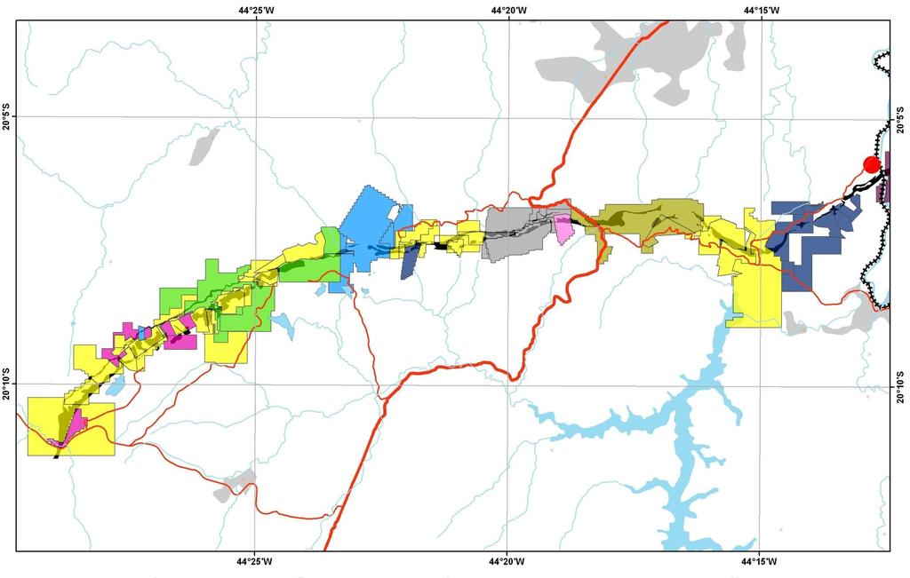 Mineração Usiminas Serra Azul São Joaquim de Bicas Igarapé USIMINAS Central Minerita USIMINAS Leste Comisa MMX