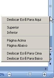 Clique e arraste para cima e para baixo o marcador de posição para fazer deslocar