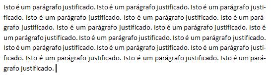 Justificar com hifenização O Word não hifeniza o texto a não ser que o obriguemos a tal.