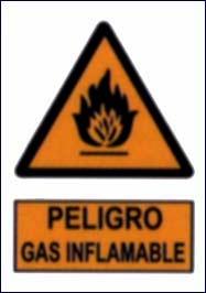 Perigo: gas inflamable