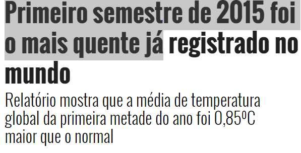 Desde 1998 foram registrados os 16 anos