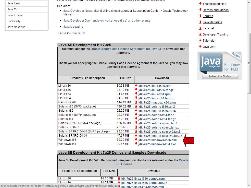 Quando terminar o download, o arquivo deve ser salvo em: C:\DSpace3.2.