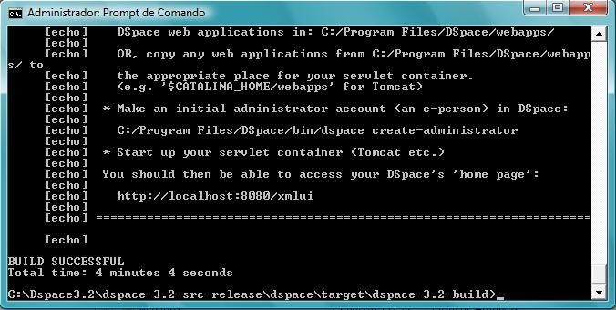 Agora, note que a pasta do C:\Program Files\DSpace está com todos os arquivos.
