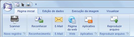 O que é possível fazer com o CardMinder Integrando os dados do cartão com outros aplicativos Clique os botões abaixo na guia [Página inicial] para usar os dados em vários aplicativos. 1 2 3 4 No.