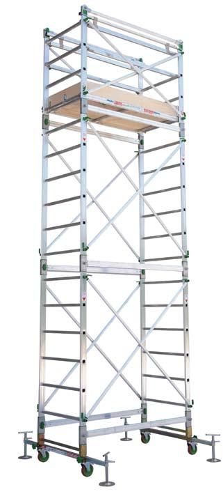0980650) Conexões dos montantes das escadas Base de aço galvanizado Rodapé para plataforma de trabalho Torre de Trabalho (Andaime) Torre média de trabalho em alumínio adequada para trabalhos