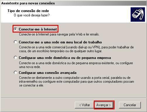 8 19- Selecione a opção Conectar-me à Internet