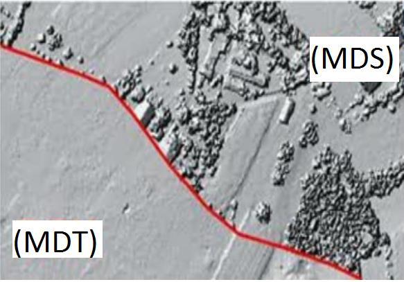 35 Figura 13 Visualização das diferenças de representação entre MDT e MDS. Fonte: Adaptada (MARCOLINO, 2012). 2.5.2 Representação e modelagem de superfície Os métodos de representação de superfície