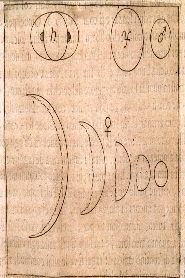 Desenhos de Galileu para as observações