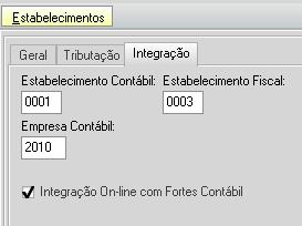 1- No cadastro do estabelecimento também temos os botões Síntegra e Receita para puxar de