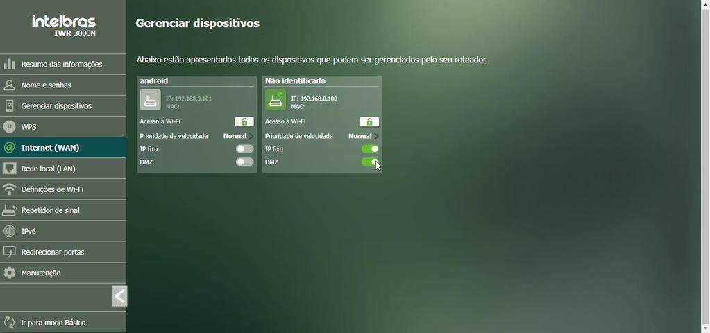 CONFIGURAR DMZ 1. Abra seu navegador padrão de internet. 2. Digite na barra de endereço o seguinte endereço IP 192.168.0.1 e pressione enter. 3.