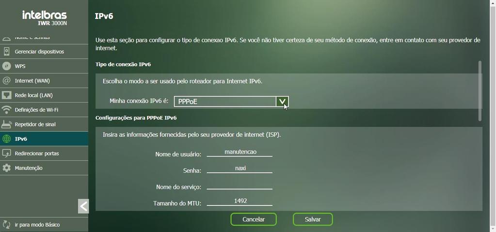 8. Em seguida vamos ativar o protocolo Ipv6.