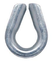 cessórios abos de ço ccessories for Steel Wire Ropes Sapatilha Leve Norma -T 276, Tipo 2 stampada em aço maleável. Galvanizada.