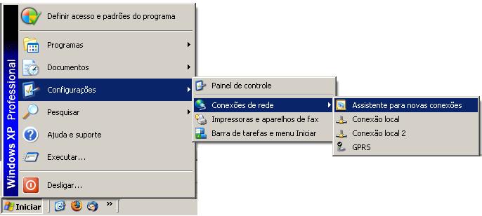 Configuração do modem 11.3. Configuração da conexão de rede 1.