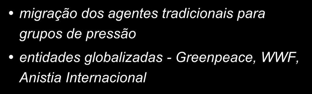 Encruzilhadas migração dos agentes tradicionais para grupos de