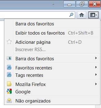 Favoritos são links para páginas da web que tornam fácil voltar aos seus locais preferidos. Barra de Navegação: Na Barra de Navegação temos a Barra de Endereço e o Campo de Pesquisa. i.